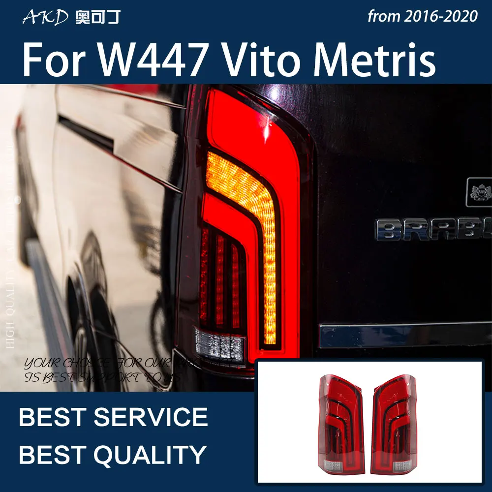 

Car Lights For Vito W447 2016-2020 V260 LED Auto Taillights Start Up Animation Dynamic Turn Signal Lamp Accessories Upgrade