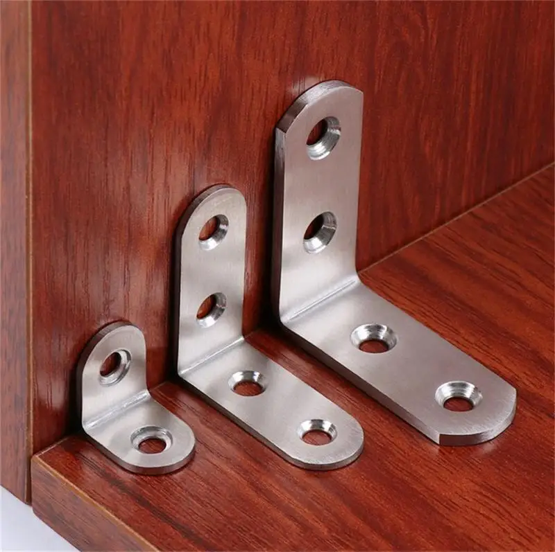 

Stainless Steel Angle Code 90-degree Angle Iron L-shaped Triangular Support Laminated Furniture Corner ConnectRight-angle Fixer