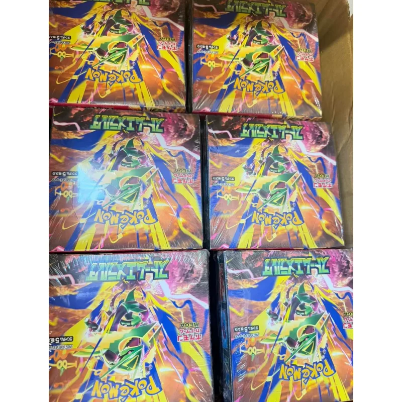Фото Оригинальный традиционный китайский набор коллекционных карт Pokemon MEGA M6F Rayquaza EX Emerald Storm Booster Box PTCG, подарочная коробка для игры в карточную игру №2
