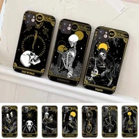 yinuoda death tarot phone case for iphone 11 12 13 mini pro max 8 7 6 6s plus x 5 se 2020 xr xs funda case