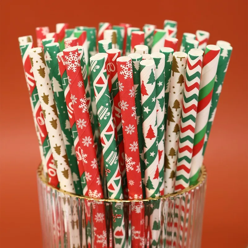 25/50 шт. бумажные соломинки для напитков