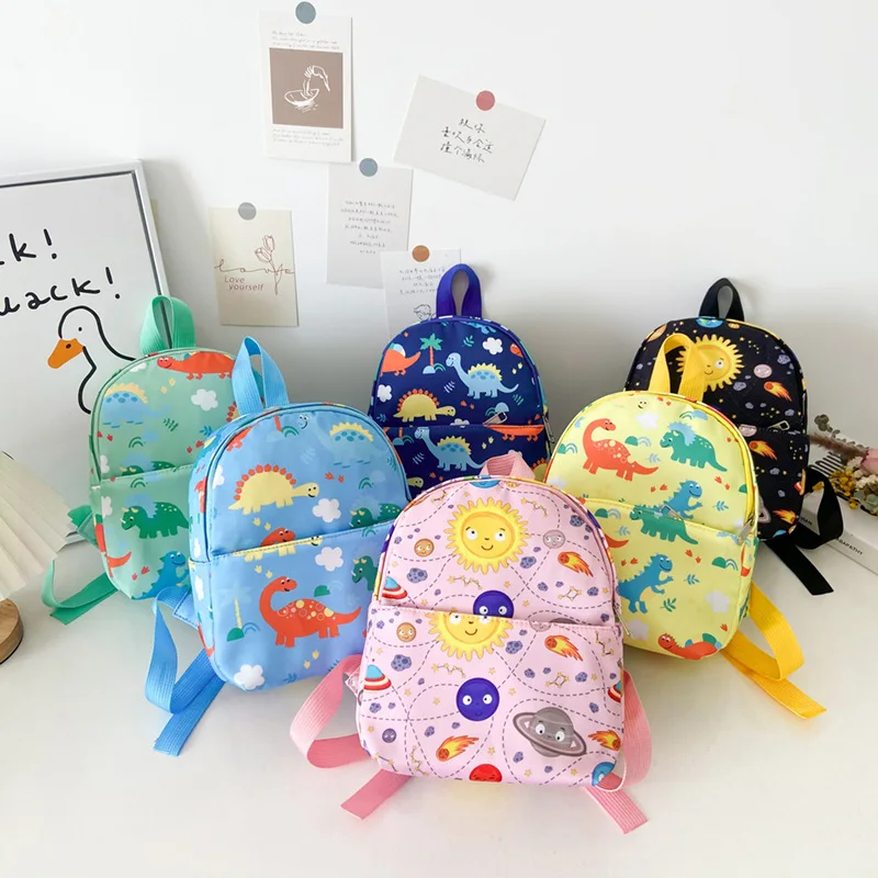 Children's Small Backpack Korean Version Boy Girls Fashion Kindergarten Cartoon Dinosaur Printing Graffiti Schoolbag Snack Bags