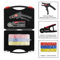 crimping pliers kit 6 4 crimper tools with tubular terminals wire tripper mini portable automatic crimper tool in box bag set