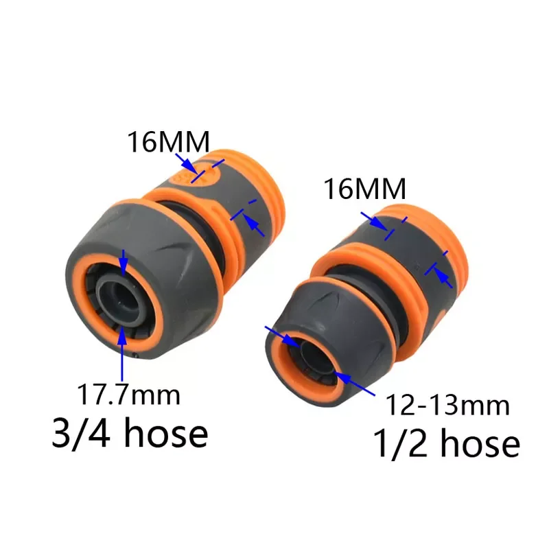 

2023NEW 3/4 inch Car Wash Hose Quick connector for 16mm 20mm Hose Water stop joint Irrigation Fittings Pipe Adapters 1 Pc