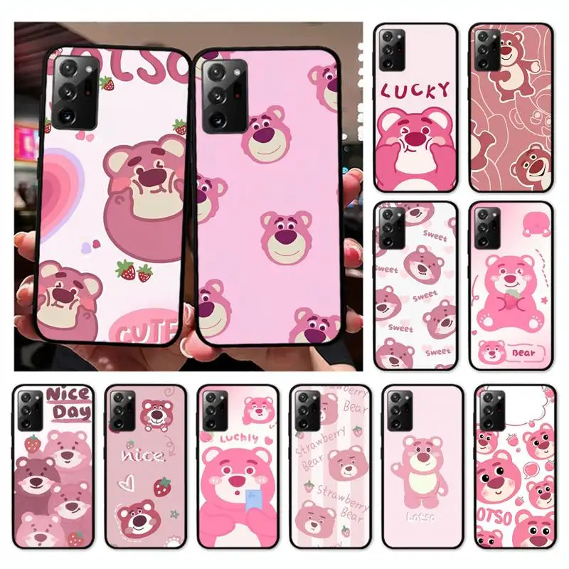 

Disney strawberry bear Phone Case for Samsung Note 5 7 8 9 10 20 pro plus lite ultra A21 12 02