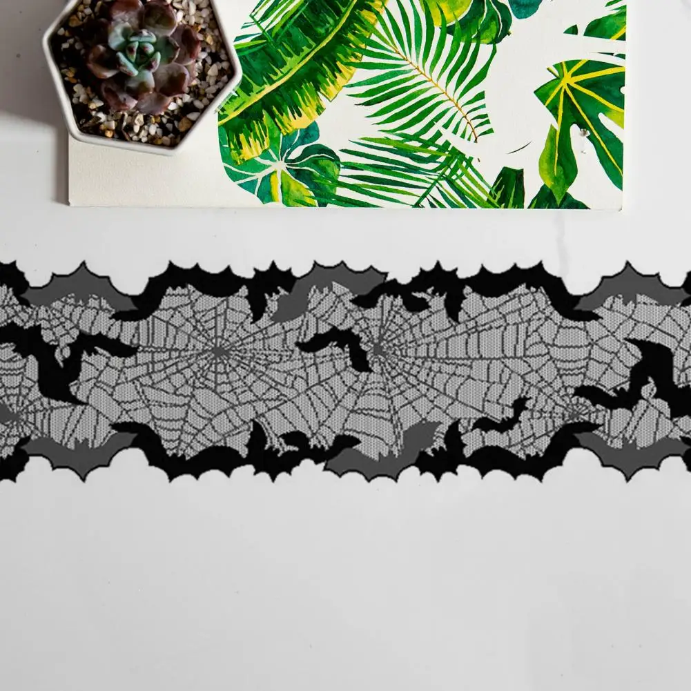 

Halloween Table Runner Black Spider Web Design Table Runner Halloween Festive Tablecloth For Home Decor
