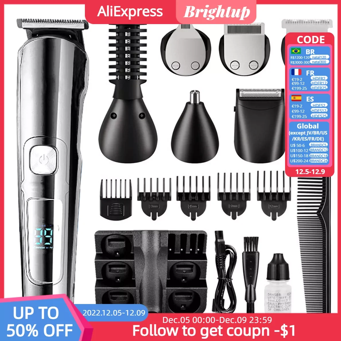 

Новинка триммер для бороды машинки для стрижки волос бритвы для мужчин усы тело нос уши лица Бритва для стрижки волос IPX7 Водонепроницаемая ...