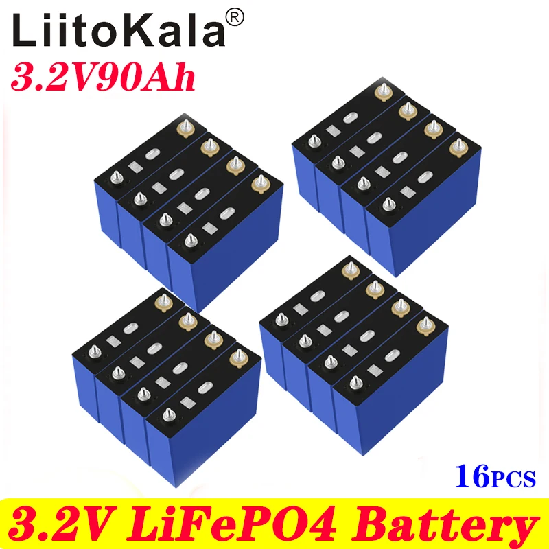 

Литий-железо-фосфатный аккумулятор LiitoKala, 16 шт., 3,2 в, 90 Ач