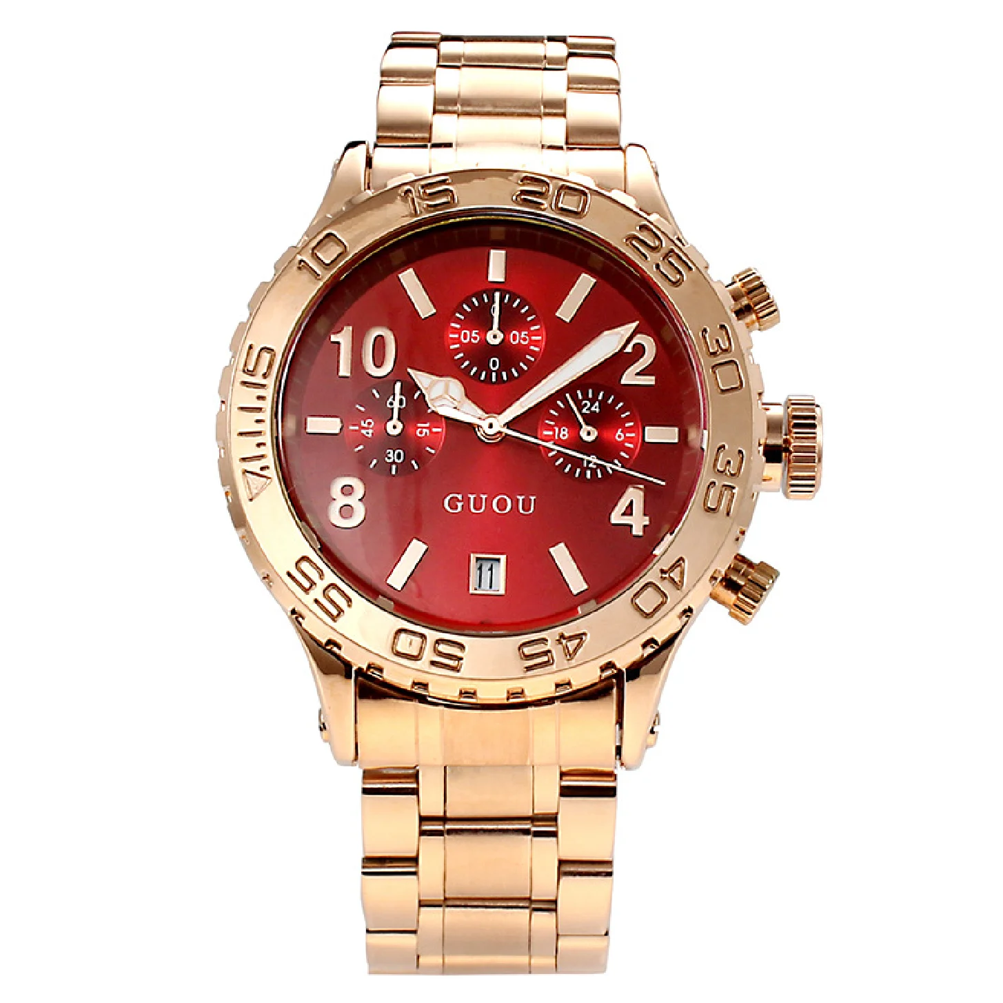 

2018 Fashion Guou Brand Calendar Gold Luxury Waterproof Man Lady Man Unsex Gift Quartz Sports Watch Exquisite Dress Wrist Watch