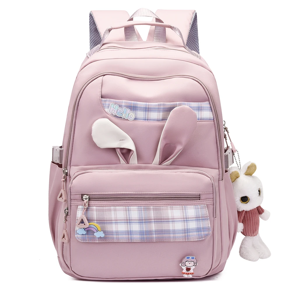 

Fashion Women Backpack Girl Cute Rabbit Student School Bags Large Capacity Travel Book Rucksack Female Nylon Back Pack Mochilas