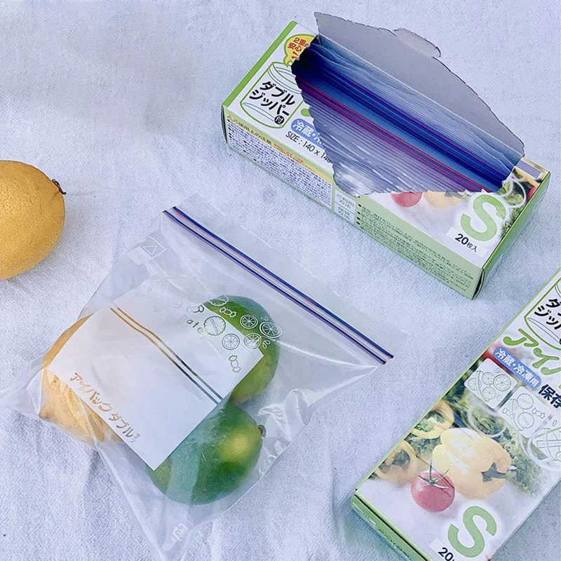 

Refrigerated Container Reusable Freezer Bag Transparent Food Grade Food Storage Bag For Vegetable Fruit S/m/l Zip Lock Bag