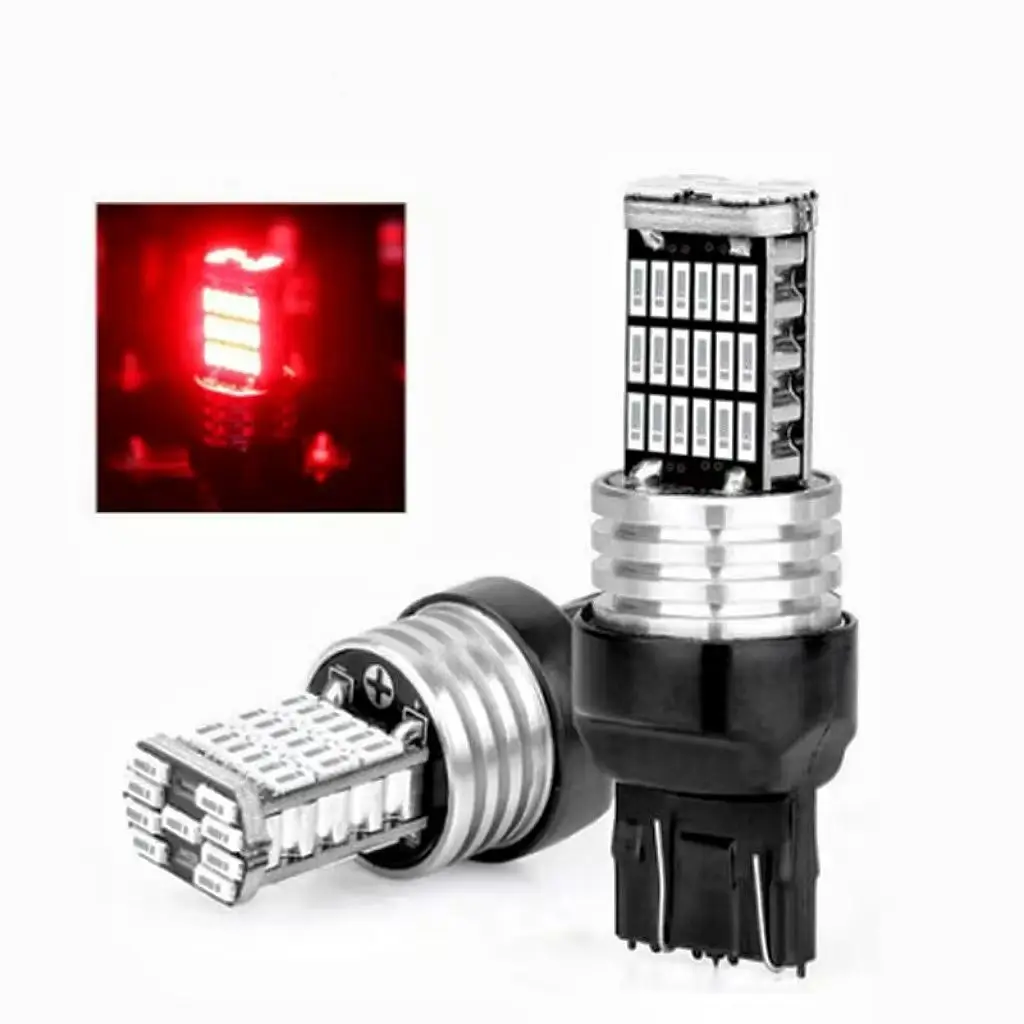 

2 шт. T20 1156 BA15S P21W W16W 45SMD 4014 Светодиодная автомобильная задняя лампа стоп-сигнала 1157 7443 7440 Резервная лампа заднего хода 3157 Автомобильная сигнальная лампа