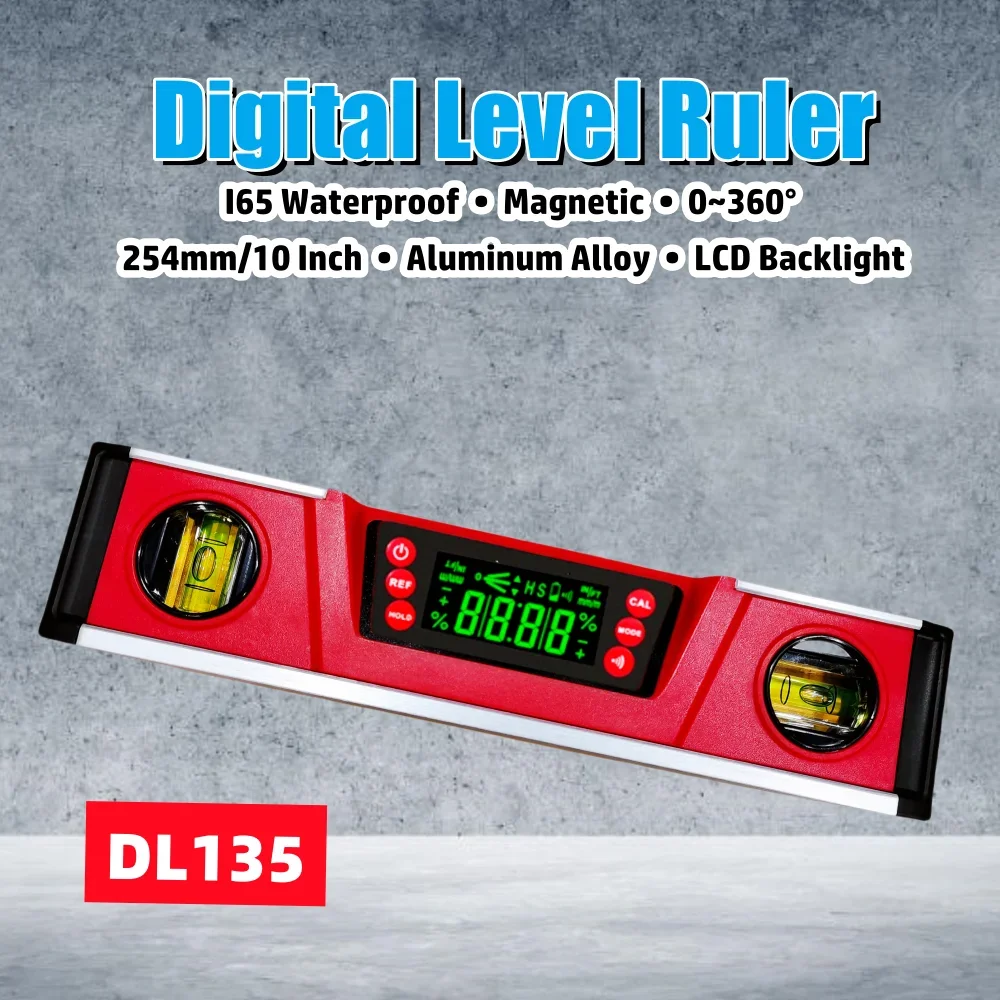 DL135 Алюминиевая линейка для цифрового уровня 10 дюймов (254 мм) многофункциональная