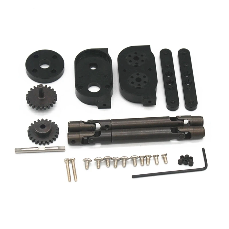 

NEW-Metal High Speed Gearbox Gear Box With Drive Shaft For WPL C14 C24 C34 C44 B14 B24 B16 B36 1/16 RC Car Upgrade Parts