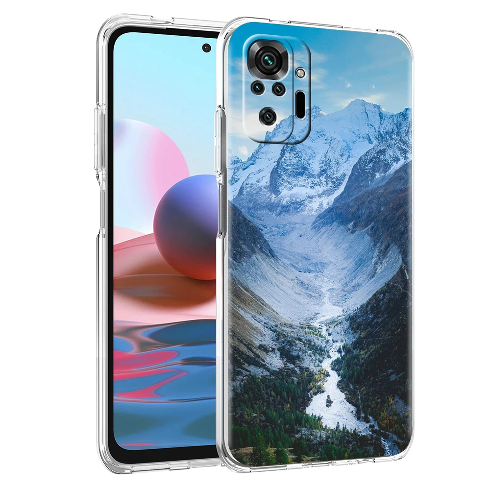 Travel Mountain Sea Transparent Phone Case For Redmi K40 8A 9A 9C 7 8 8T 9T 9 9S 10 Pro Gaming Note 11 11T 10 Plus 4G TPU Shell