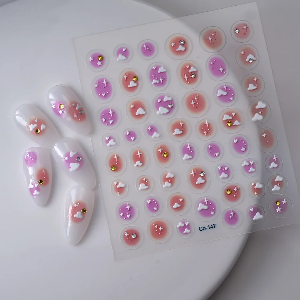 Мерцающее ночное небо 5D подвески для ногтей декоративные Типсы маникюра