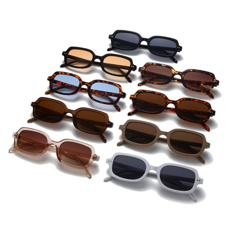 Популярные Модные маленькие прямоугольные солнцезащитные очки SO &amp EI Ins Женские