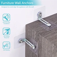 4 56cm shelf furniture support punch free self adhesive child safety cabinet furniture anti falling fixator cabinet fixer