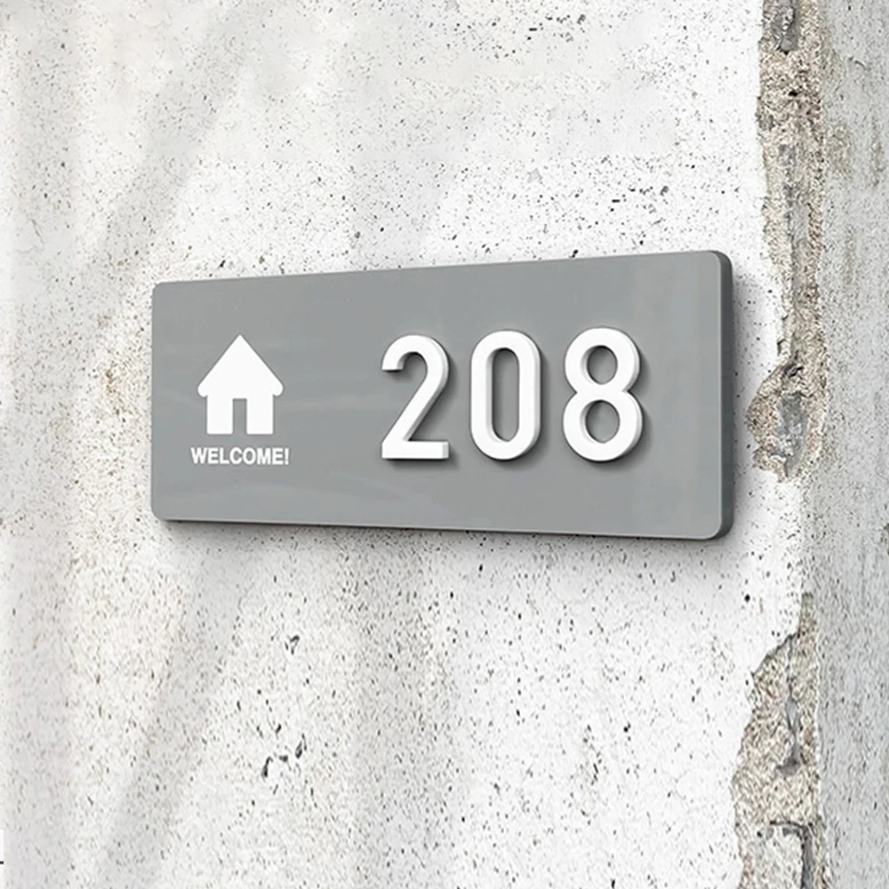 

Acrylic House Number Signs Address Plaque For Outside Apartment Home Hotel Custom Door Number Sticker Door Plates Drop Shipping