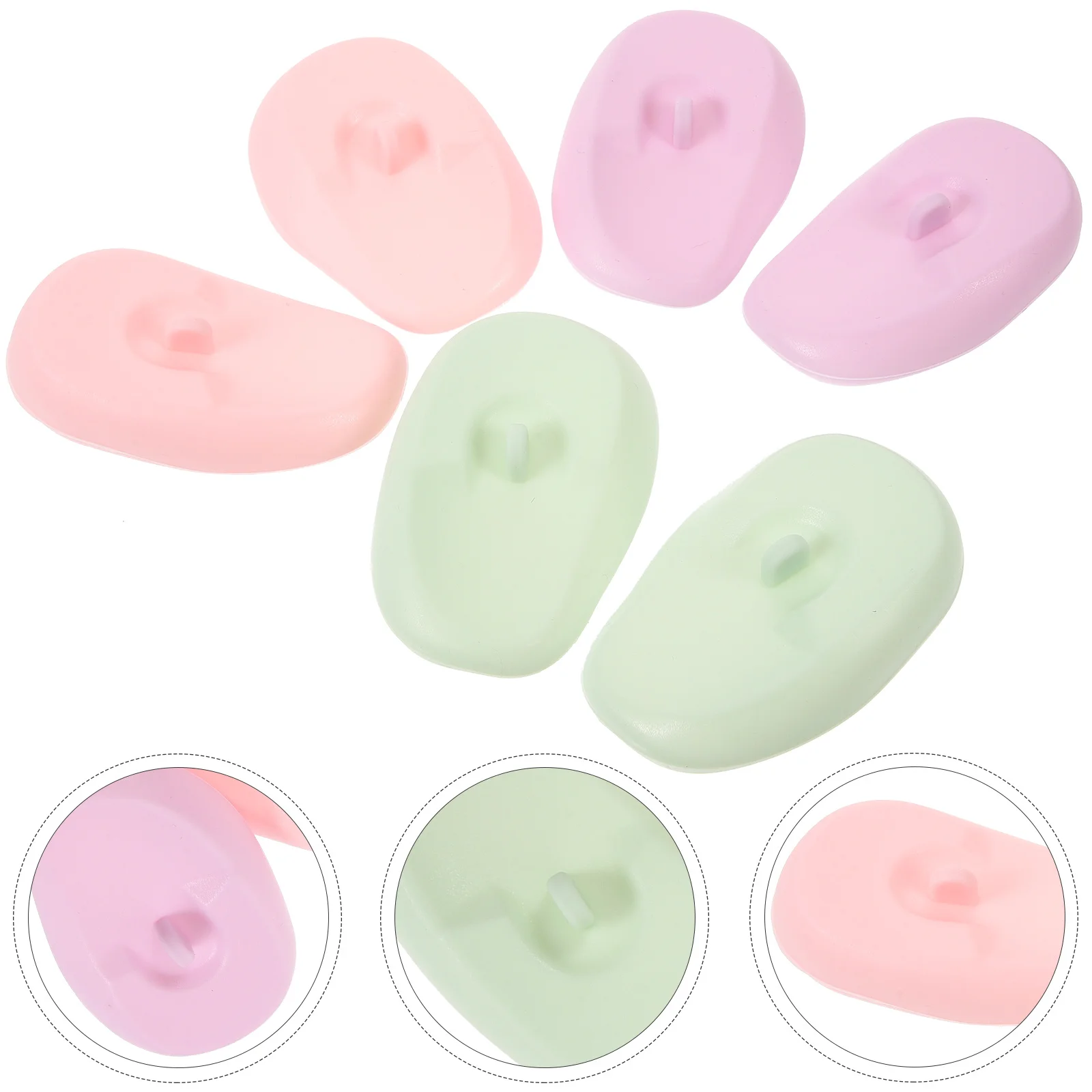 

3 Pairs Silicone Ear Covers for Hair Dye Ear Protectors for Heat Protection Salon Used Ear Covers