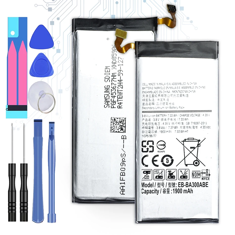 

Replacement Battery EB-BA300ABE for SAMSUNG GALAXY A3 2015 A3009 A300 A300X A300H A300F A300FU A300G A300M A3000 1900mAh