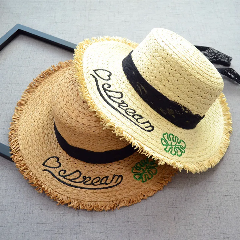 

HOT New Style Adult Female Girl Summer Block Sun Curling Straw Dome Flat Brim Roof Beach Vacation Outdoors Hat 3MZ26X