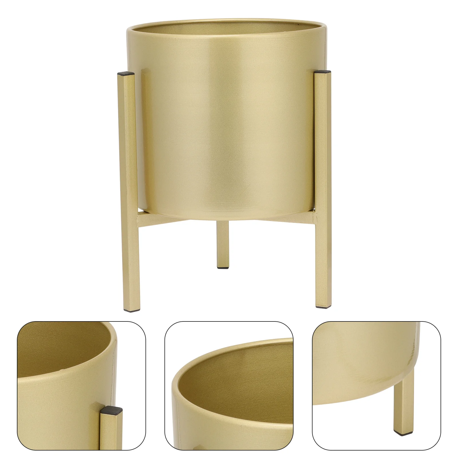 

Flower Planting Pot Household Pots Indoor Plants Flowers Tabletop Flowerpot Iron Desktop Holder