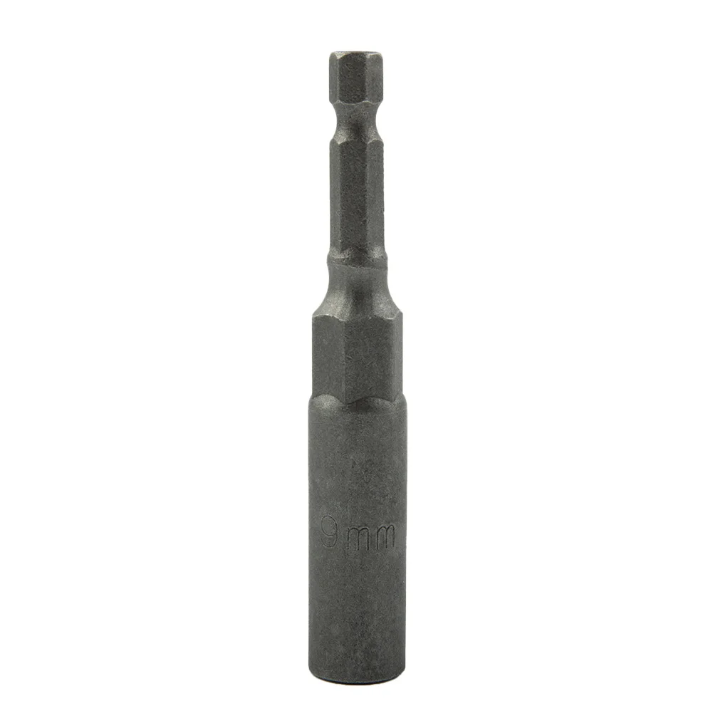 

1PC 80mm Length Hex Drive Magnetic Socket Impact Nut Bolt Drill Bits 5.5-19mm Pneumatic Hexagon Shank Socket Screw Installation