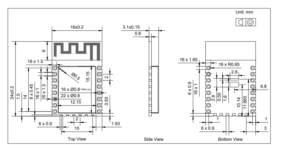 Модуль серии ESP32-C2 ESP8684-WROOM-01C-H4 ESP8684-WROOM-01C-H2