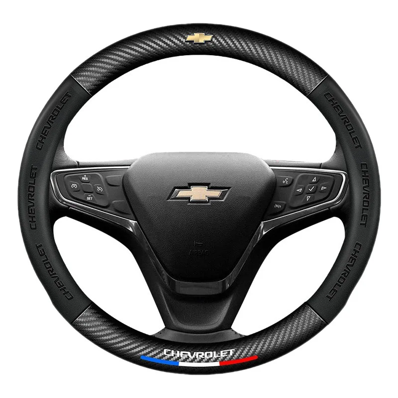 Car Steering Wheel Cover For Chevrolet Aveo Bolt Onix Cruze Spark Cavalier Colorado Lacetti Trailblazer Silverado Tahoe Traverse (art.: 3920cb55167ff) - 3920cb55167ff