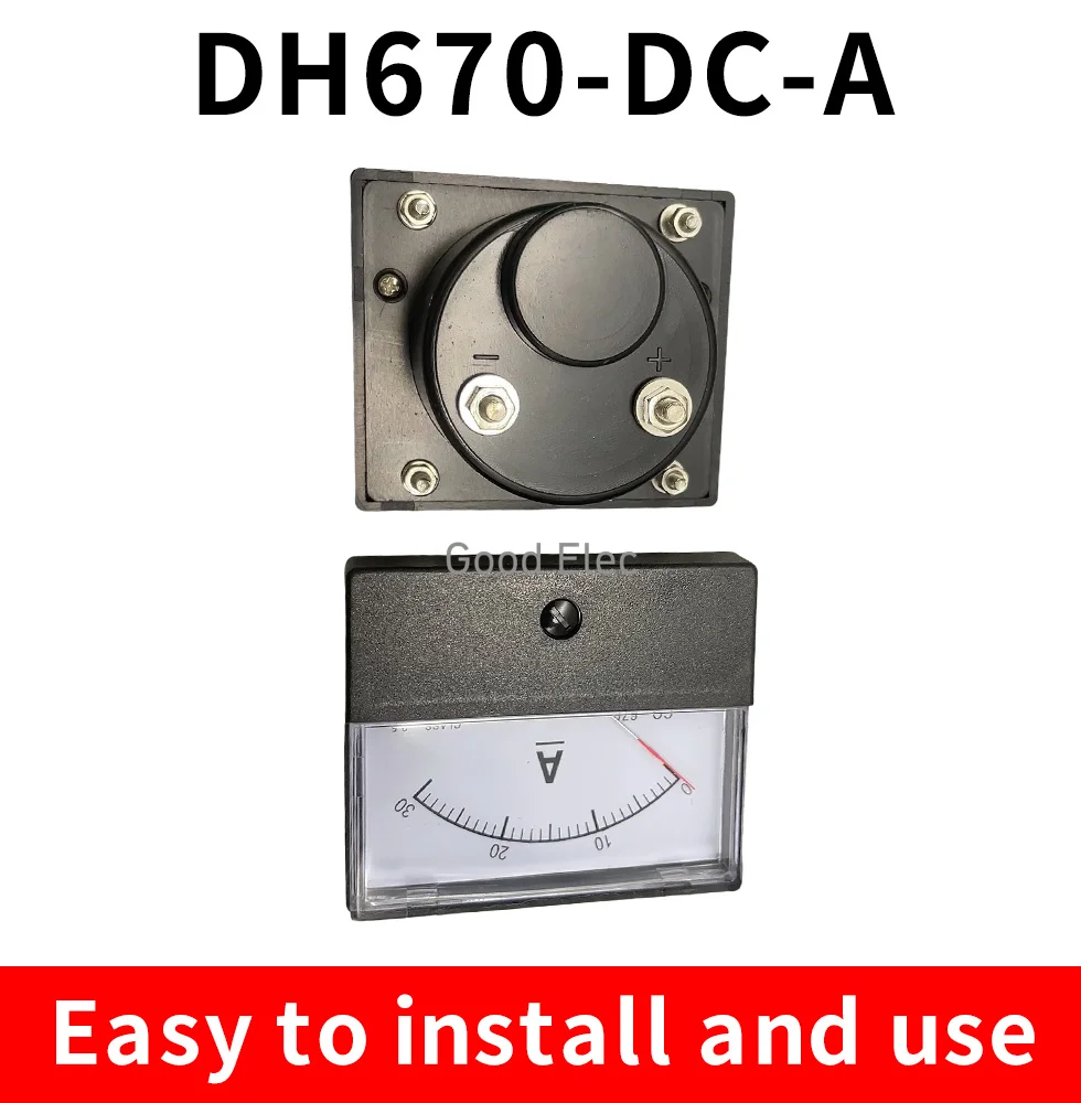 Амперметр Anlog DH-670 DC1A2A3A5A1015A2030A50A100ADC Измеритель тока Панель Тестер постоянного