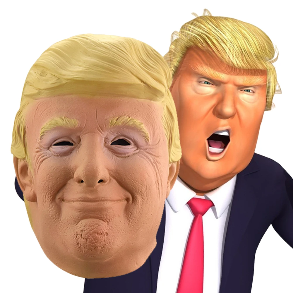 Латексная Маска Дональда Трампа На Все Лицо Для Взрослых
