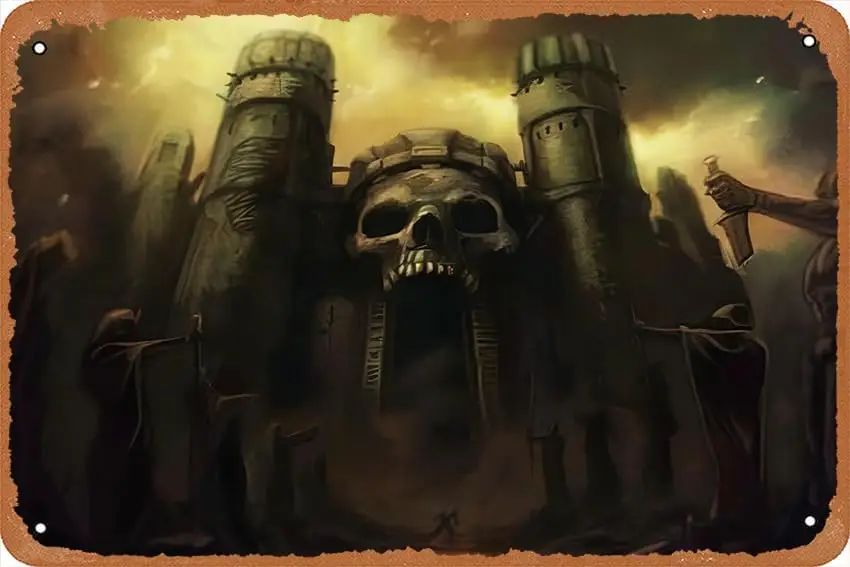 Замок Grayskull винтажная металлическая жестяная вывеска 12X8 дюймов плакат кафе-бар