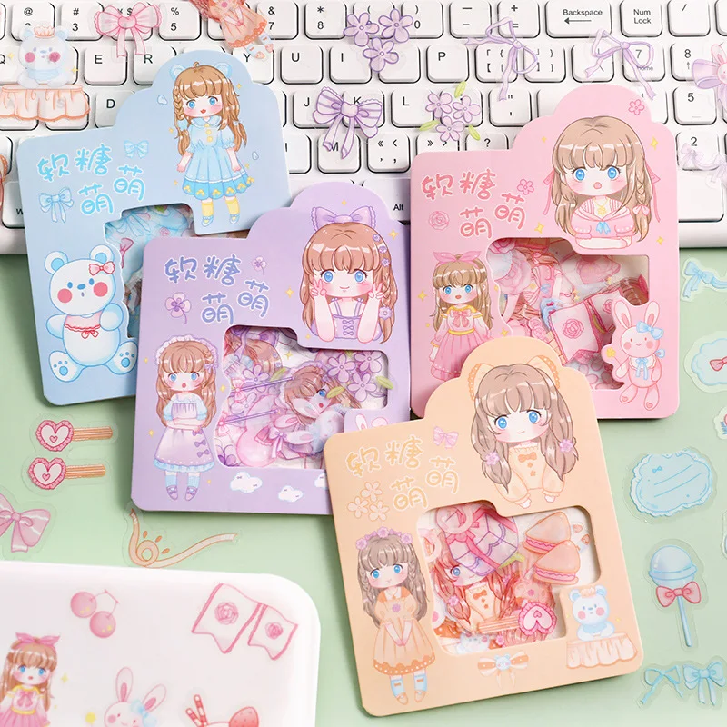 

Cute Stickers Ins Girl Heart Stationery Stickers/children Stickers Student Decorative Stickers 45 Pieces