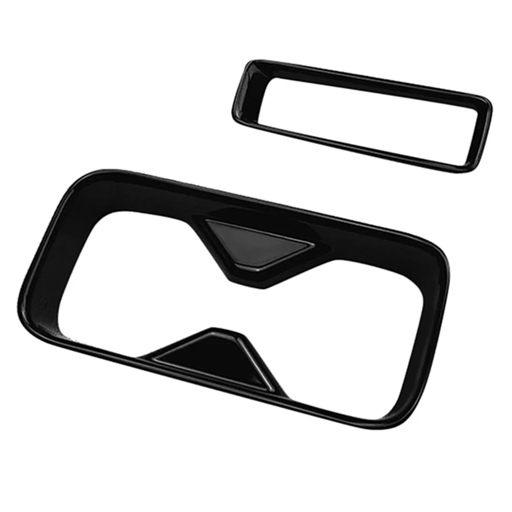 

2Pcs Car Glossy Black Center Console Water Cup Holder Decoration Cover Trim Stickers for Honda HRV HR-V Vezel 2021 2022