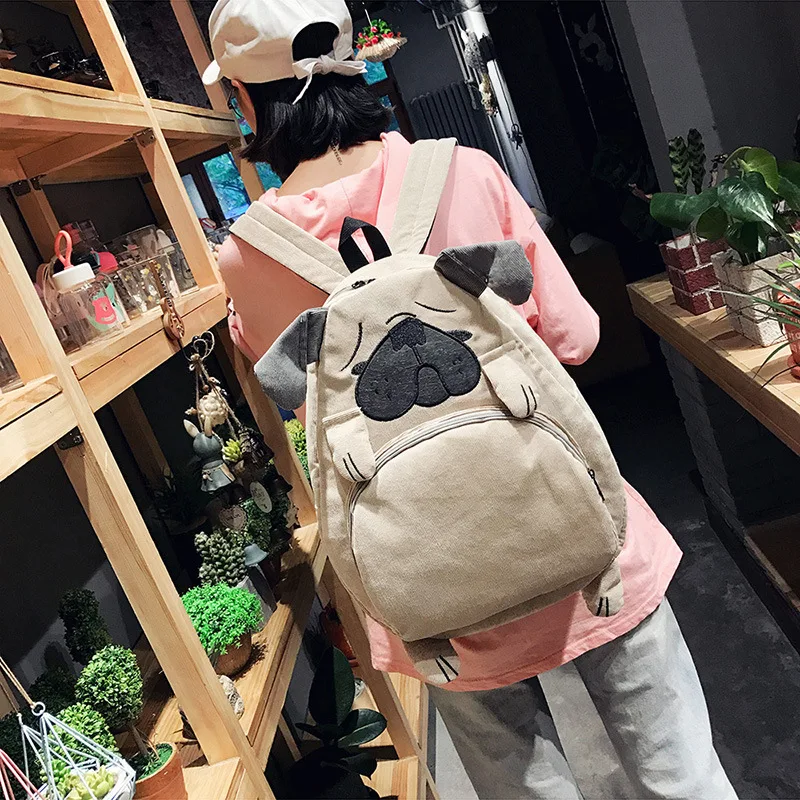 

Women Japanese funny cartoon animal backpack girl cute backpack large capacity schoolbag