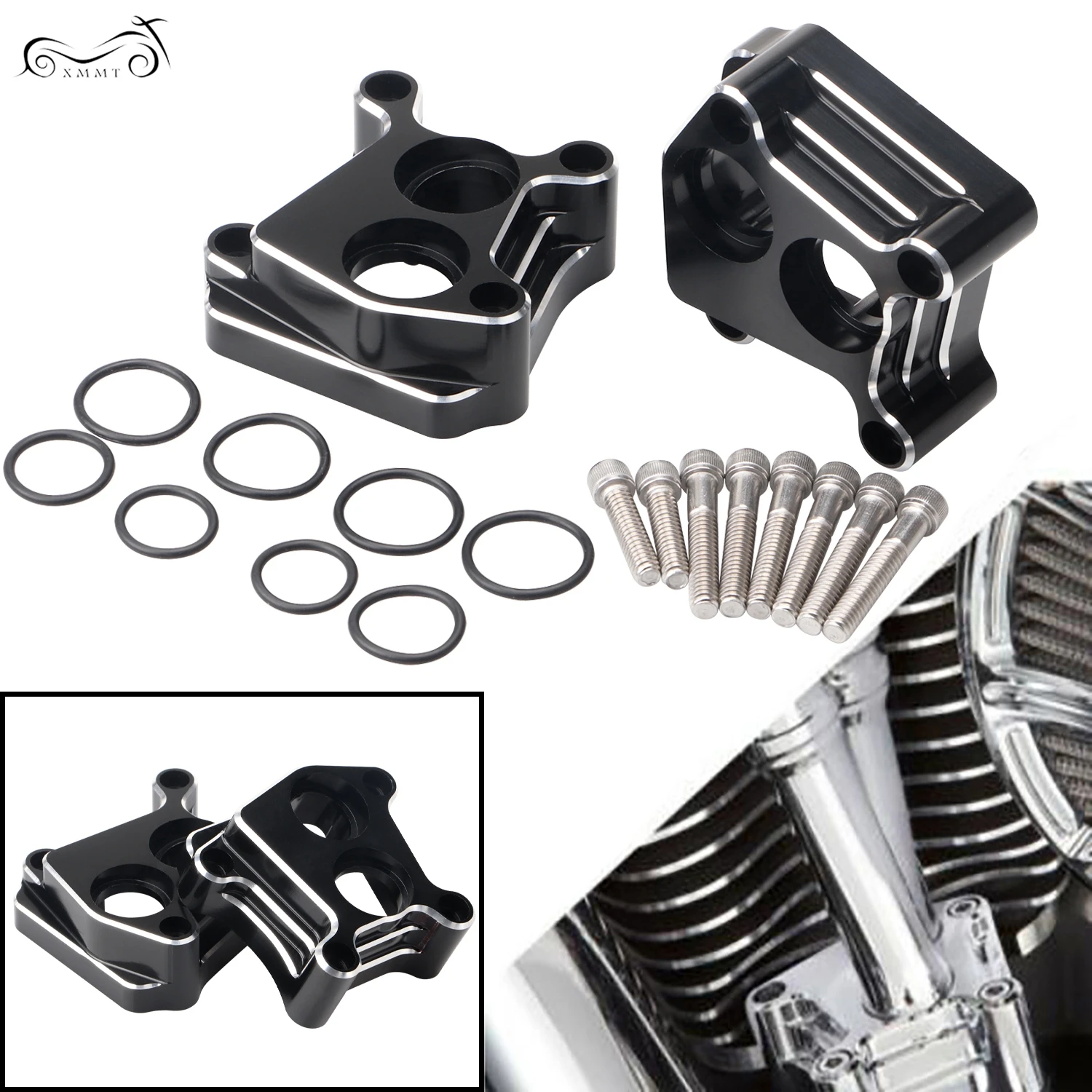 Мотоциклетный черный подъемник двигателя Tappet крышка толкателя Block Kit для Harley Twin Cam