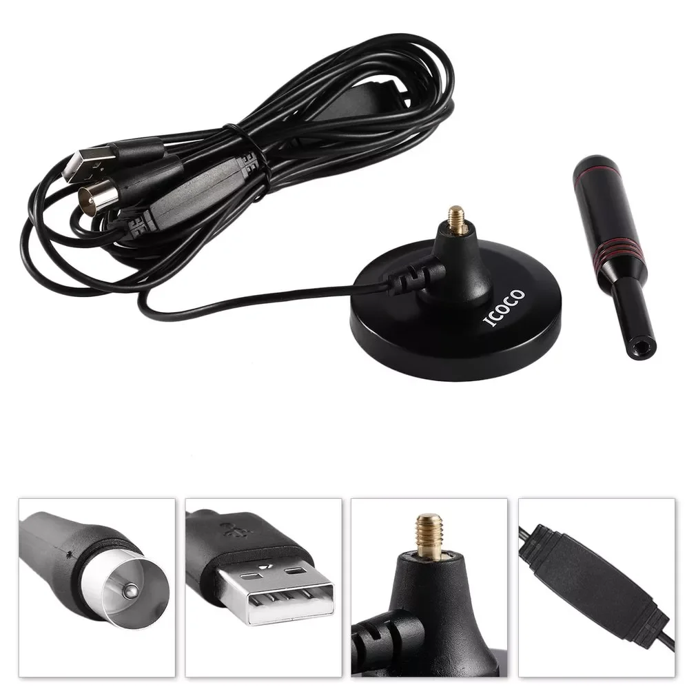 Портативная цифровая ТВ-антенна с высоким коэффициентом усиления 35 дБ кабелем 3