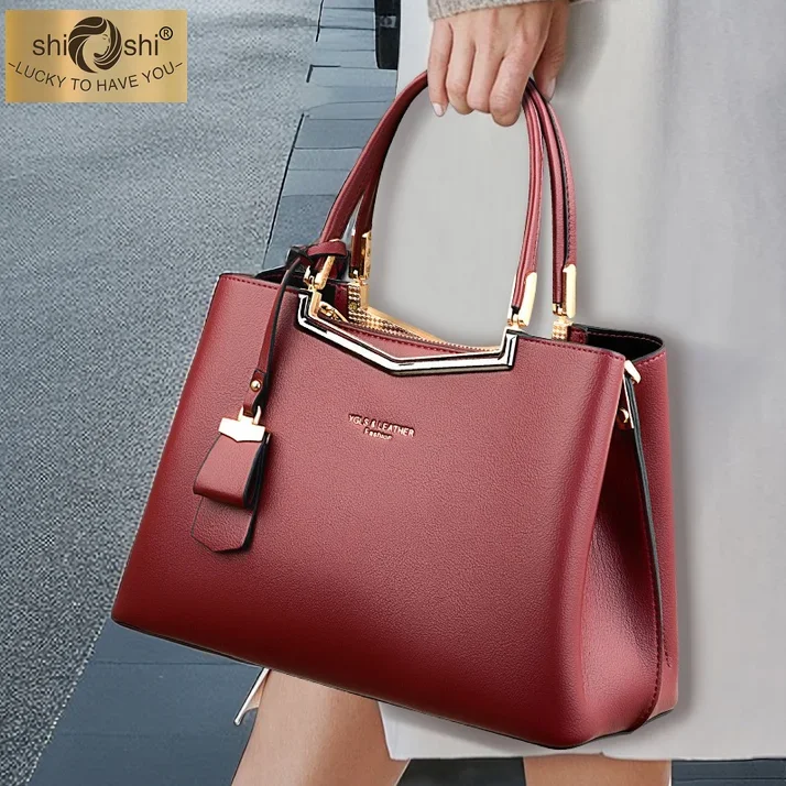 

2023 Women's New Bag Versatile Middle-aged Lady Large Capacity Genuine Leather Mother Foreign Style One Shoulder Cross-Body