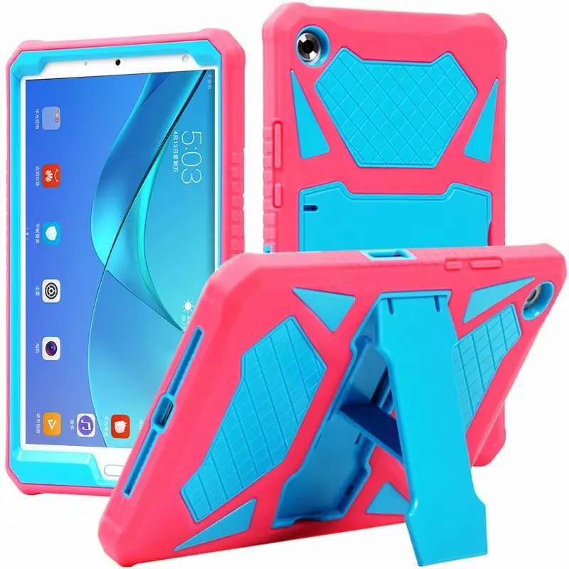 

For Huawei MediaPad T5 10 AGS2-W09/L09/L03/W19 10.1 PC hard Cover Silicon For Huawei honor pad 5 Heavy Duty Armor Case + pen