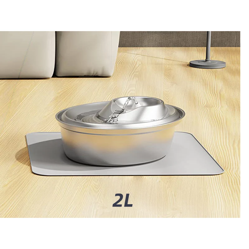 

Automatic Circulating Flow of 304 Stainless Steel Pet Intelligent Silent Dog Water Dispenser Does Not Wet Mouth