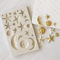 moon stars sun silicone fondant mold chocolate candy sugarcraft mould cake decorating diy pastry scone tools kitchen bakeware
