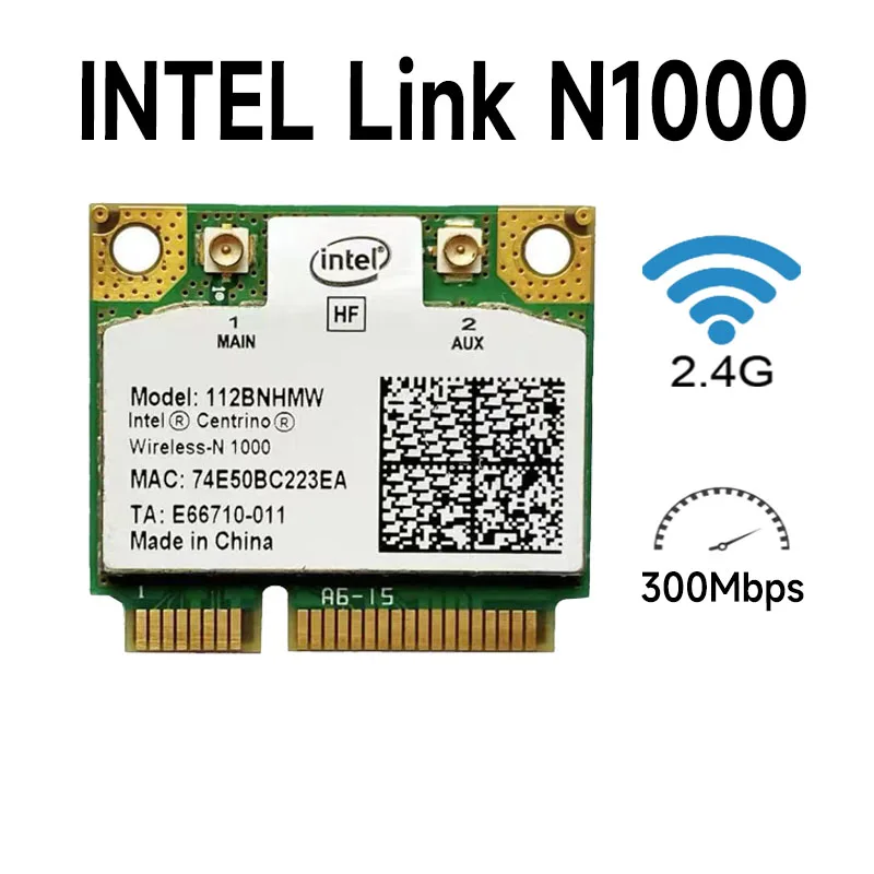 Беспроводная мини-карта Intel Centrino Wireless-N 1000 b/g/n 112BNHMW 300 Мбит/с