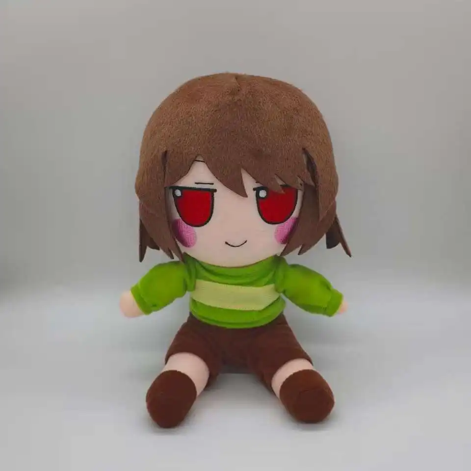 Фото Плюшевая фигурка-талисман Аниме Undertale Chara, 20 см, для переодевания, милая, пушистая, хлопковая, подушка-обнимашка, подарки на день рождения №3