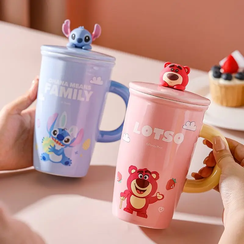 Новая керамическая кружка с принтом Пуха Disney Lotso Stitch осенняя большая