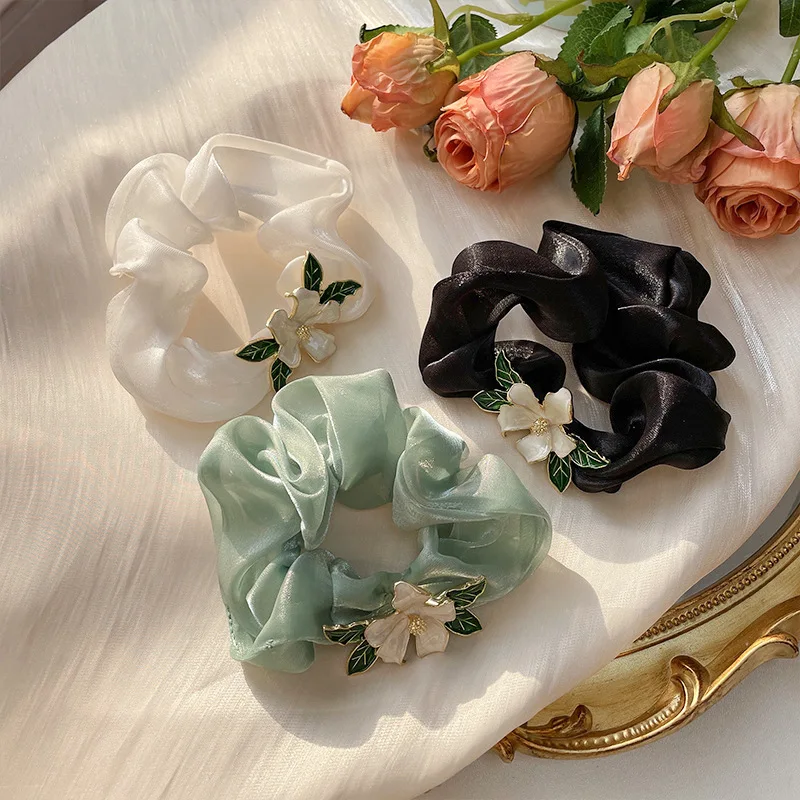 

New Large Intestine Hair Band Hair Rope All-Matching Graceful Flower Rubber Band Hair Tie Ponytail Hair String Hair Accessories
