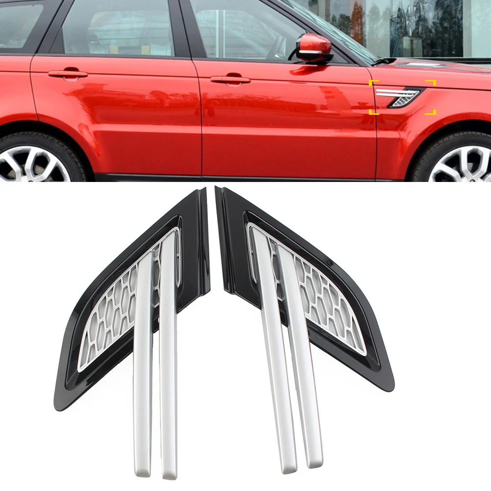 

Silver Car Front Fender Air Vents Grill Replacement For Land Rover Range Rover Sport 2014-2017 LR053800 LR053796