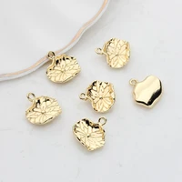 10pcslot zinc alloy 3d leaves charms earring base earring connector for diy earrings jewelry accessorie
