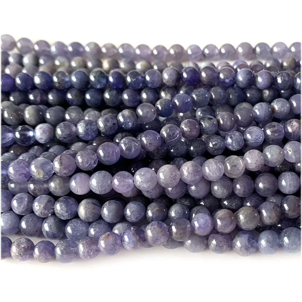 Veemake Синий Танзанит Круглые Свободные Натуральные Камни Кристалл Подвески