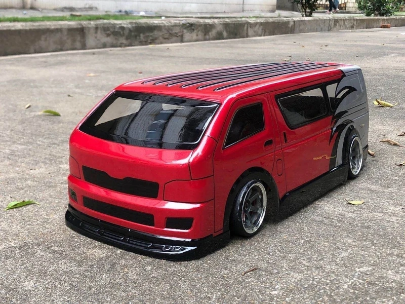 1/10 toyota Hiace Van прозрачная оболочка кузова Lexan и наклейка лист для радиоуправляемой